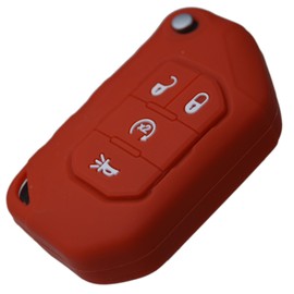 Silicone Remote Key Fob Case Covers Protectors for Jeep Wrangler Rubicon 392 JL JLU Wagoneer Gladiator JT Flip Fold Remote