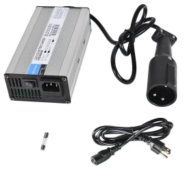 golfpartstore 48 Volt For Club Car Golf Cart Battery Charger 48V 6 Amps Snap Head 3 Pin Plug