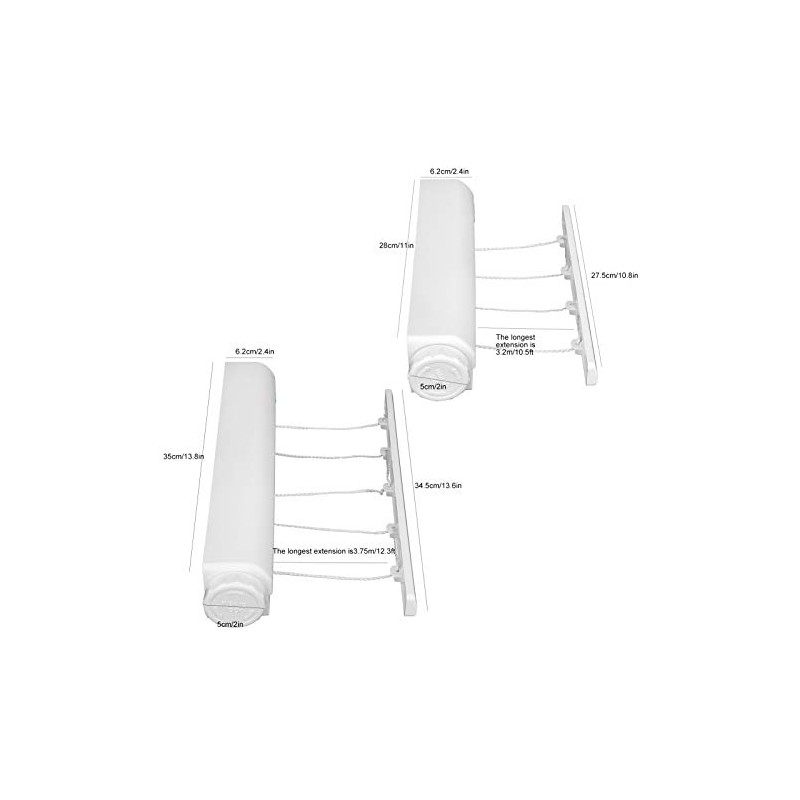 Retractable Clothesline 5-Line Dryer | Indoor or Outdoor Use |