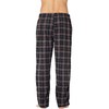 INTIMO Mens Microfleece Plaid Lounge Pant, Black, Large