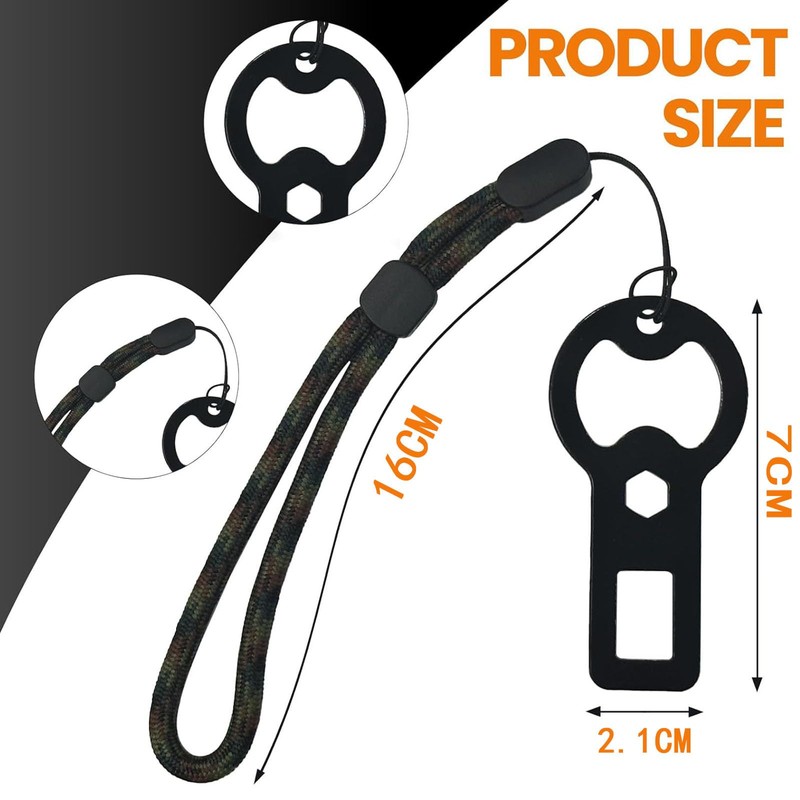 Bottle Opener with Lanyard 2 Pack, Portable Bottle Opener Clip