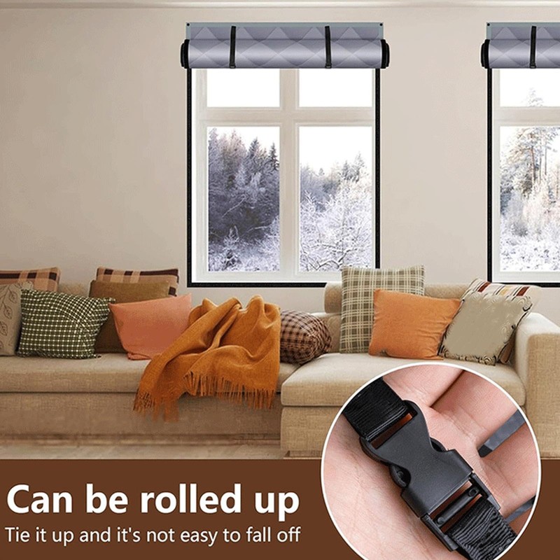 Winter Insulated Window Covers, 3 Layer Thermal Window Cover for