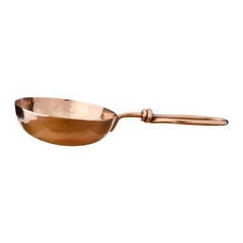 Creative Co-Op Hammered Stainless Steel Leather Tie (Set of 4 Sizes) Scoops, Copper