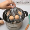 Dacthuw Silicone Egg Boiler Rack for Hard Soft Boiled Eggs,