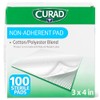 Curad Sterile Non-Adherent Pads (Pack of 100) for gentle wound