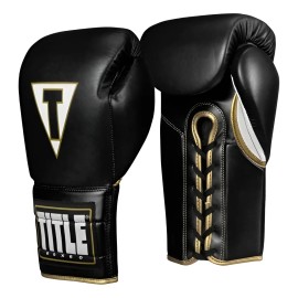 Guantes De Box Title Mex Piel Agujeta Bk 14,16 Y 18 Oz Fpx