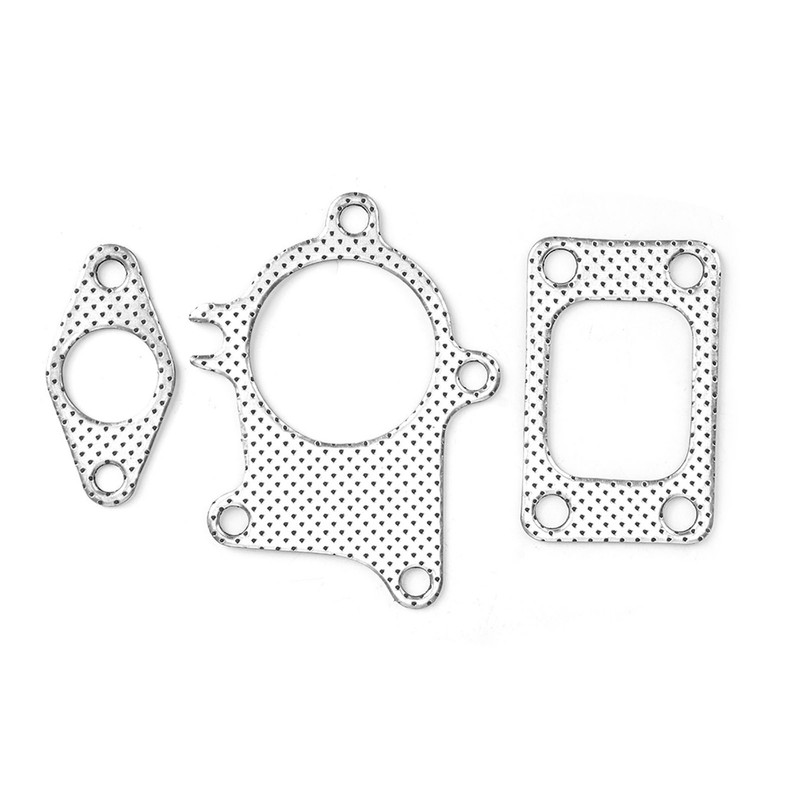 38mm/1.5in Gasket 5Bolt Downpipe Combo Kit Fitting for T3/T4 Turbocharger