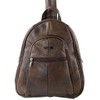 Lambland Womens / Ladies Genuine Leather Backpack Handbag in Brown