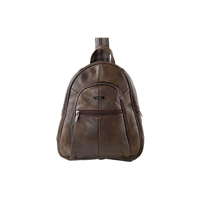 Lambland Womens / Ladies Genuine Leather Backpack Handbag in Brown