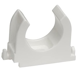 SOMA Pipe Clip Plastic White 25 mm Pack of 24