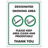 V Safety Designated Smoking area Please Keep Area Clean and