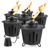 FALBAWR 6 Pack Citronella Table Top Torches, 15oz Mini Fire