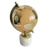 Globe NWT Glass Globe On Marble Alabaster Stand Mirrored Gold