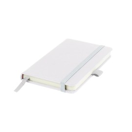 Savvy Bee Premium A6 Notebook New Lined Pocket Hardback Small Journal with pen loop, elastic closure and ribbon marker 196 pages / 98 sheets Notepad Note Book Notes Pad (White)