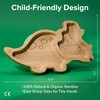 Bamboo Divided Suction Plate Baby - Strong Suction Toddler Plates