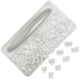 GTIWUNG Pack of 550 2.54 mm JST Connector Kit, JST-XH Adapter, 2.54 mm Pitch Female Pin Header, JST 2/3/4/5 Pin Housing JST Adapter Cable Male and Female
