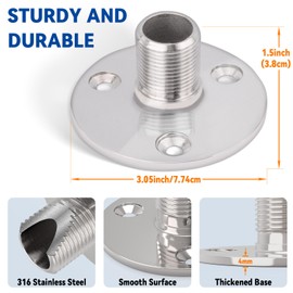 GODPEE Antenna Mounting Kit for Starlink Satellite Dish V2 Standard Actuated Antenna -[Solid Pipe Adapter + Stainless Steel Antennae Base] Mount Kit [Seamlessly Fit] - for Marine Automotive