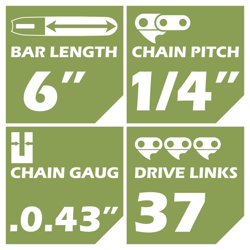 Zeeksaw Mini Chainsaw Chain, Replacement 6 inch Mini Chainsaw Chains