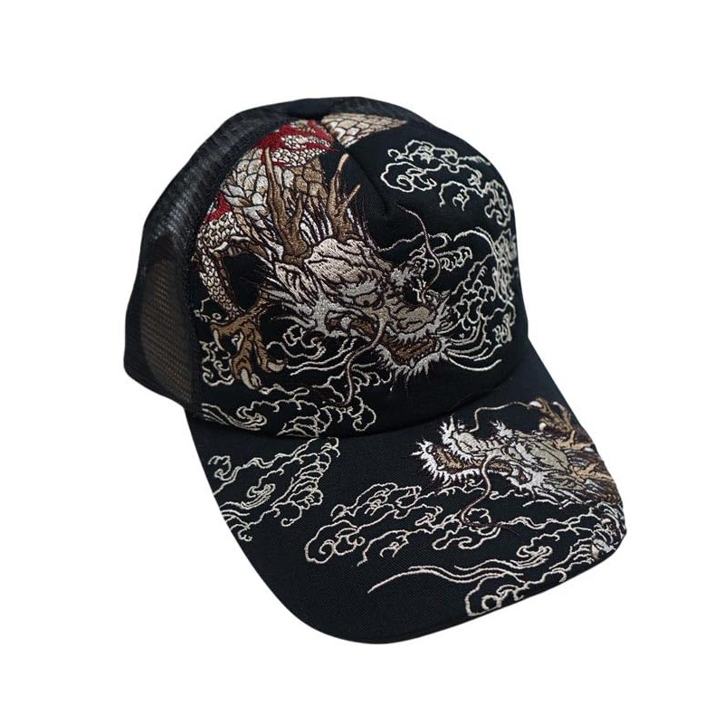 Karakura Tamashii 252854 Men's Japanese Pattern, Cap, Hat, Full Embroidery,