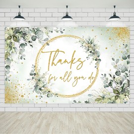 Avezano Thanks for All You Do Banner Thank You Party Backdrop Sage Green Employee Retirement Appreciation Party Decorations Thanks to Teacher Staff Banner 70.8x43.3inch