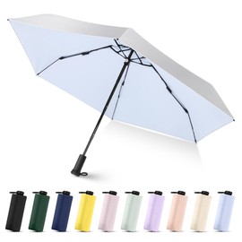 ECOBRELLA Mini small Travel Umbrella - UPF 50+ Sun Protection Compact Manual Open Small Sun Umbrella,Light Blue color3