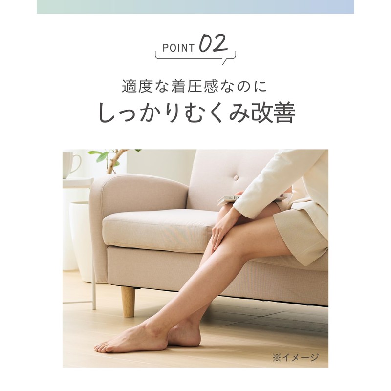 Okamoto Women's Socks Supplement, For Sleeping, Long Strains, Promotes Circulation