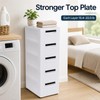 5-Drawer Narrow Storage Cabinet with Wheels, Slim Plastic Storage Drawers