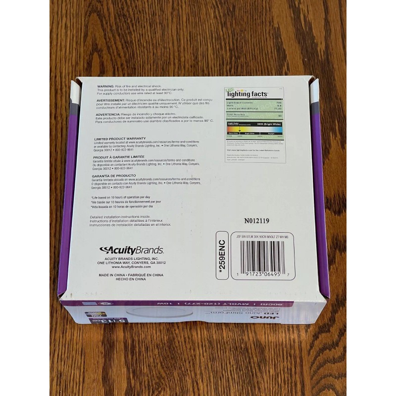 Juno SlimForm 10-Watt White LED Ceiling Light Surface Mount 5"