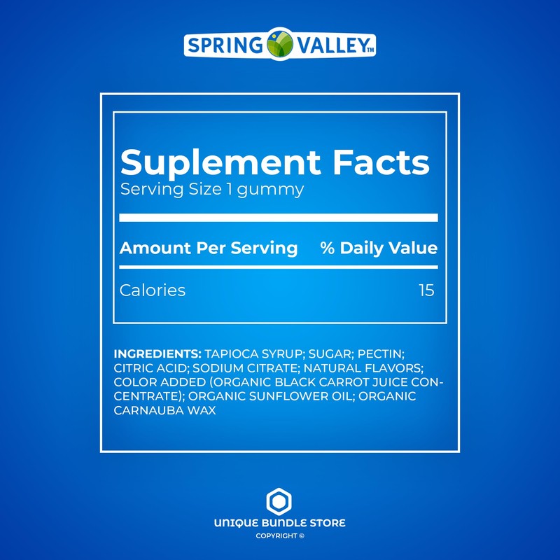 Spring Valley, Apple Cider Vinegar Gummies Non GMO Dietary Supplement,