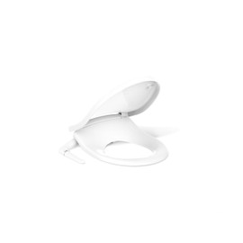 Kohler PureWash M250 Manual Round Bidet Toilet Seat, White, Quiet-Close Lid Prevents Slamming, Easy Installation with Quick-Release Hinges, Adjustable Spray Position & Pressure