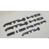 GMC 4PCS Matte Black Red AT4 HD Emblems Sierra Letters