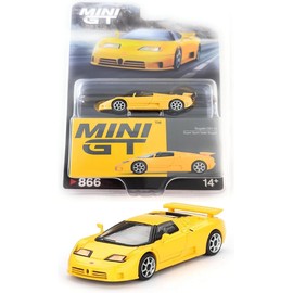 Diecast Model Car Compatible for Mini GT 1:64 Bugatti EB110 Super Sport Giallo Bugatti Limited Edition Die-Cast Collectibles MGT00866