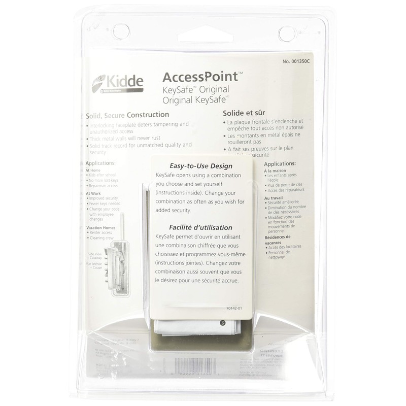 Kidde 001350C 3-Key Portable Push Button Key Safe, Clay