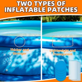 Tiepetly Air Mattress Patch Kit, Waterproof Pool Liner Patch Kit, Heavy Duty Repair Patch for Air Mattress, Inflatables, Hot Tub, PVC, Vinyl, and Rubber Products