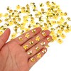 Lyreh 210pcs Mini Bees Figures, 3 Styles Miniature Resin Yellow