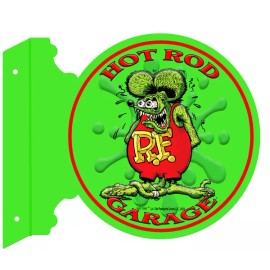 Handmade Rat Fink Flange Metal Sign