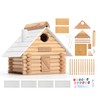 CEDAR ALPHA New Premium Wooden Lincolnlog Bird House Kit -