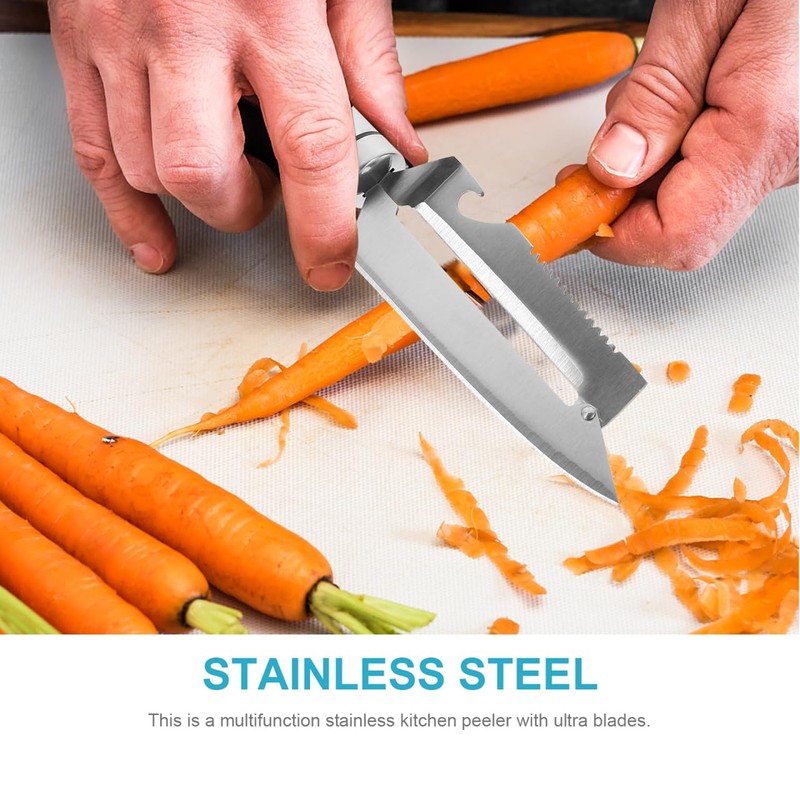 BESTONZON Multifunction Paring Knife Stainless Steel Peeler Gourd Grater Parer