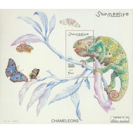 Prophila Collection Somalia Block78 (Complete Edition) Mint NH ** MNH 2001 Chameleons (Stamps for Collectors) Amphibians / Reptiles / Saurs