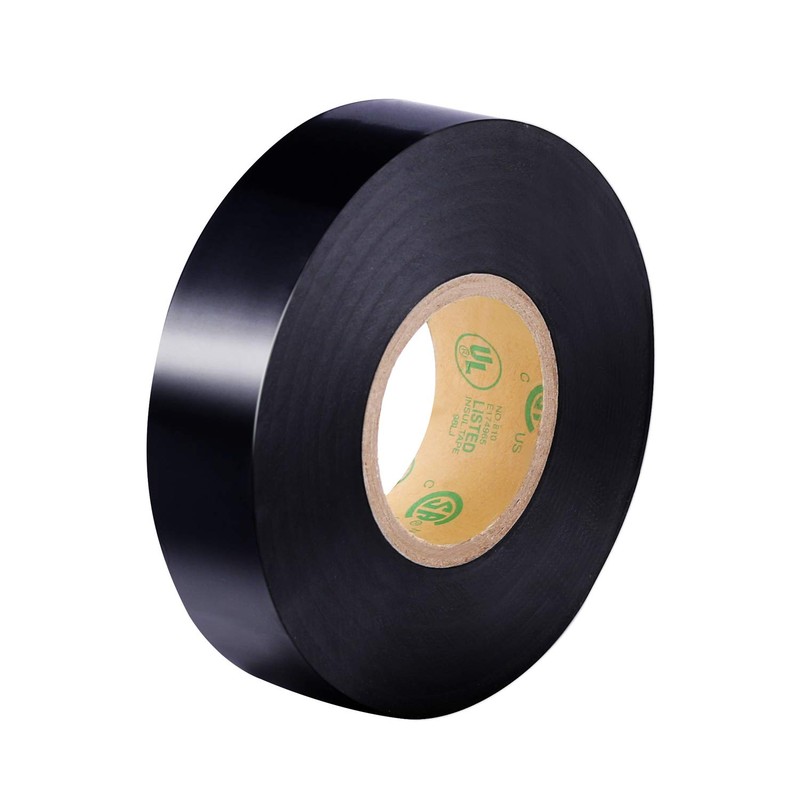 Lichamp 10-Pack Black Electrical Tape Waterproof, 3/4 in x 66ft,