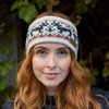 Pachamama Women Wool Ear Warmer Headband Fleece Lined Handknitted Black
