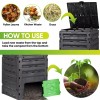 SEGAWE 120 Gallon Large Compost Bin BPA Free Outdoor Composting