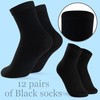 CityComfort Children's Breathable Socks Pack of 12, black