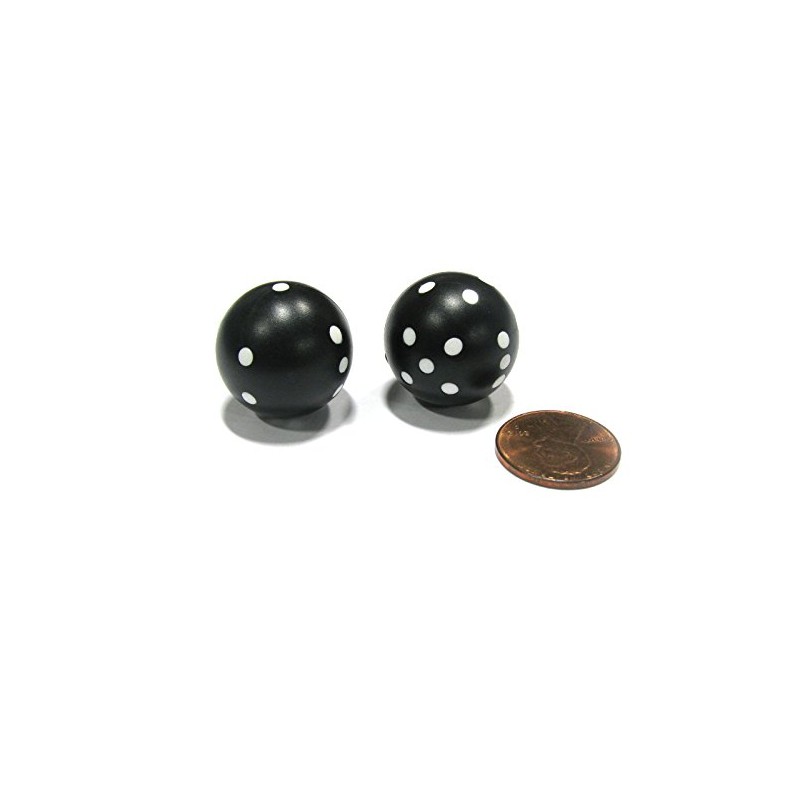 Koplow Games d6 Black w/White (2)