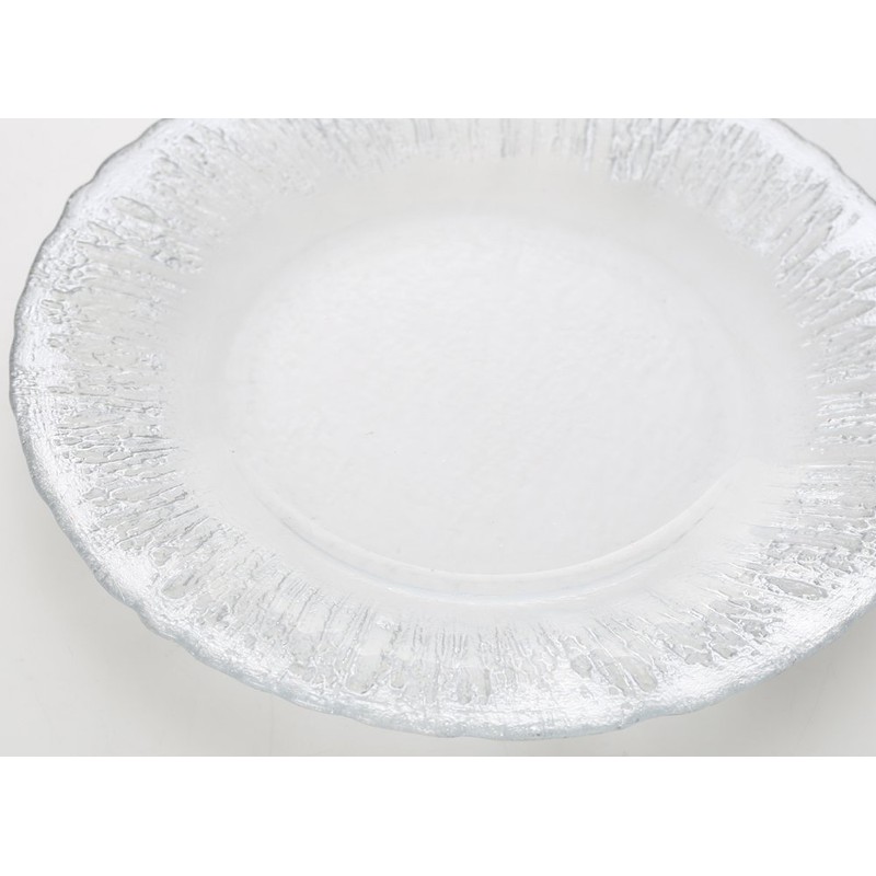 Vetro Felice 349122P Medium Plate Western Tableware Plate, Silver, 8.5