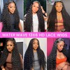 Water Wave Lace Front Wigs Human Hair Pre Plucked Bleached