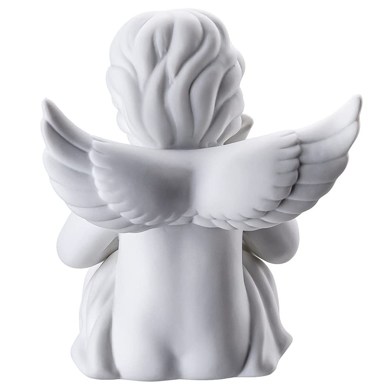 Angel Medium White Matt Angel with Rabbit