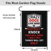 Monaca Garden Flag Crazy Dogs Live Here Welcome Garden Flags