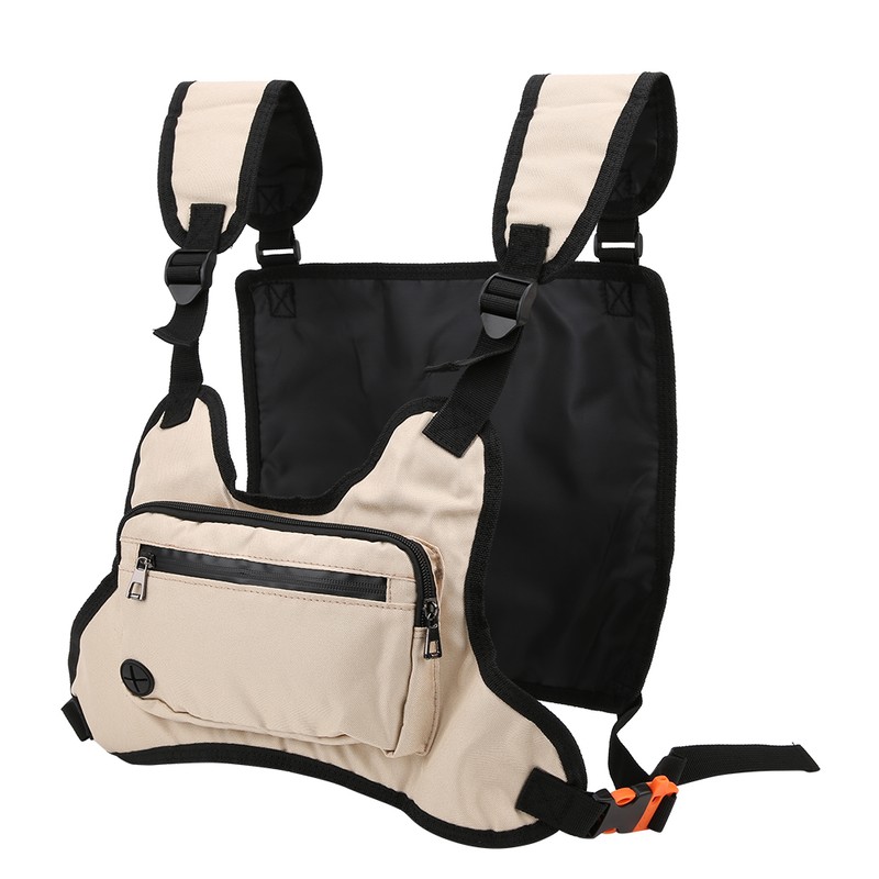Outdoor Multifunction Tactics Chest Bag Nylon Khaki Leisure Sports Fitness