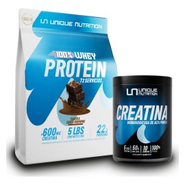 Proteina 100% Whey 2.2 Kg Adicionada Con Creatina Unique N Sabor Chocolate